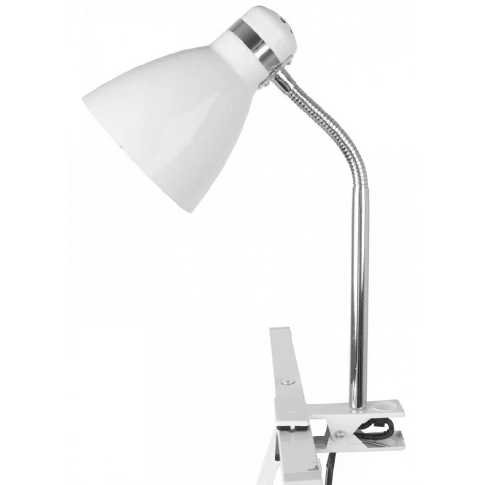 LS-LebenStil Möbel & Wohnen Klemmlampe List Weiß E27 39cm