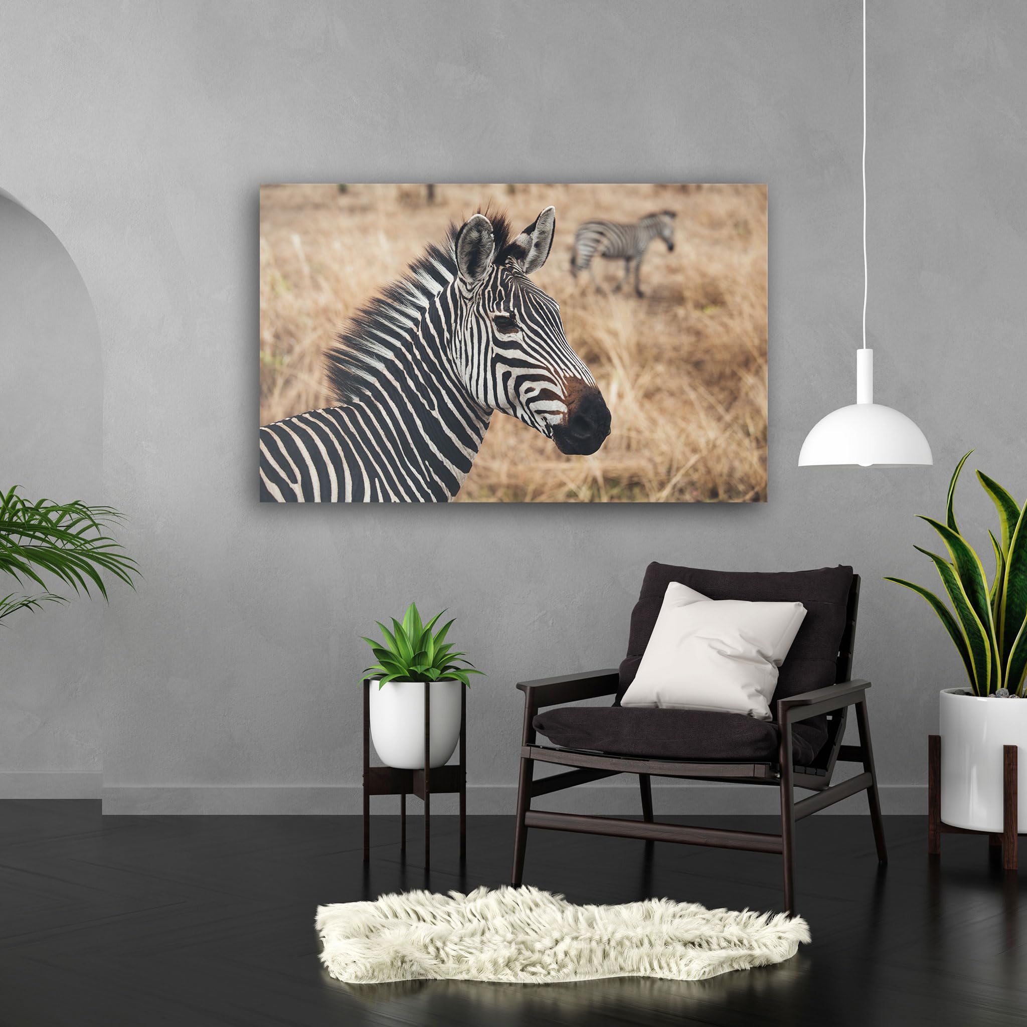 Hustling Sharks Wandbilder Zebra in trockener Savanne Leinwand 30x40 cm
