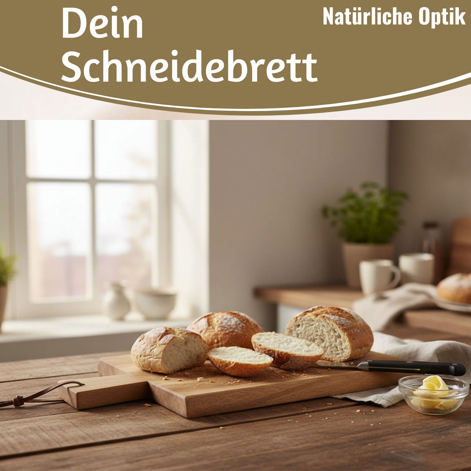 LS-LebenStil Griffbrett Akazie 29cm eckig Servierbrett