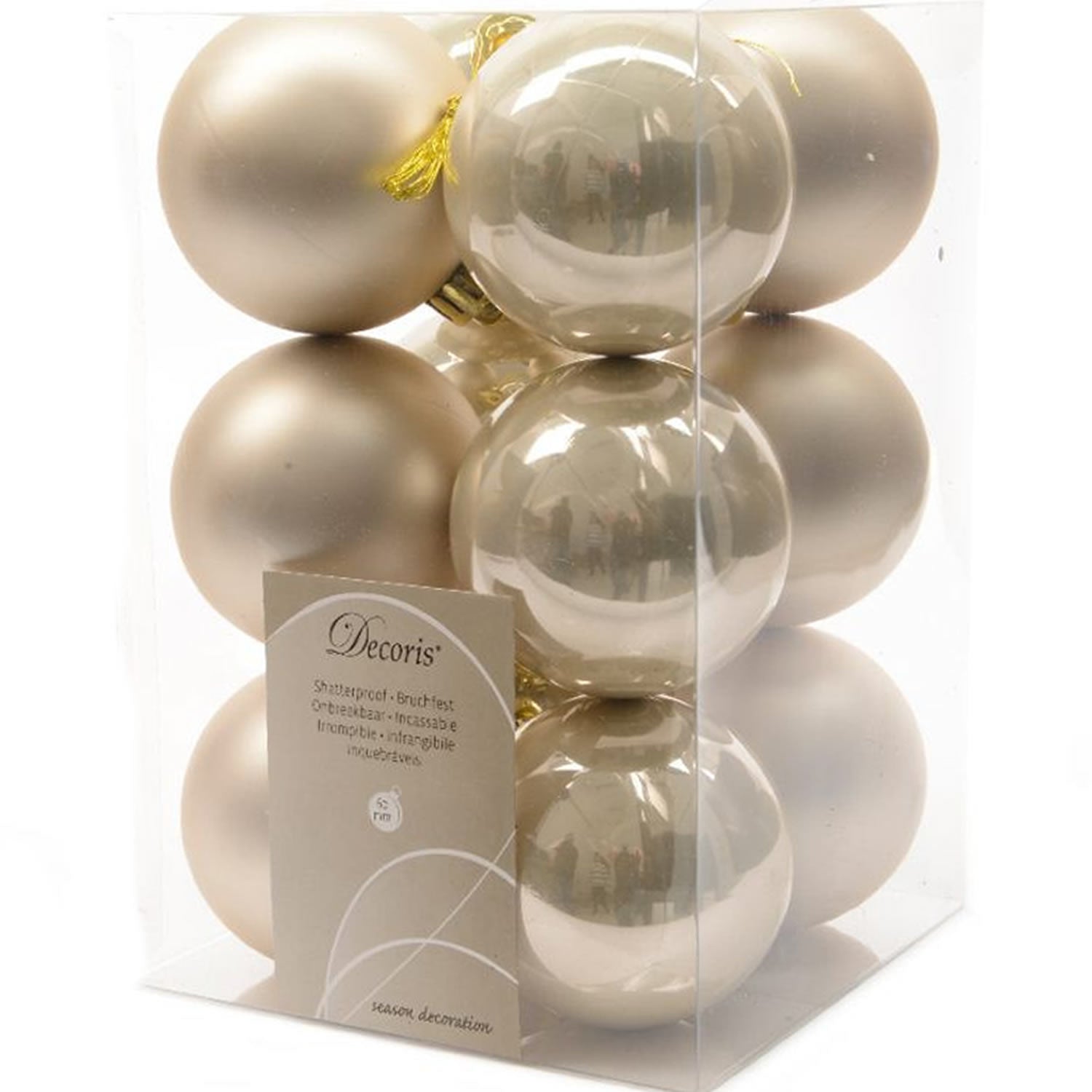 LS-LebenStil Weihnachtskugeln 6cm Perle 12er Set Matt