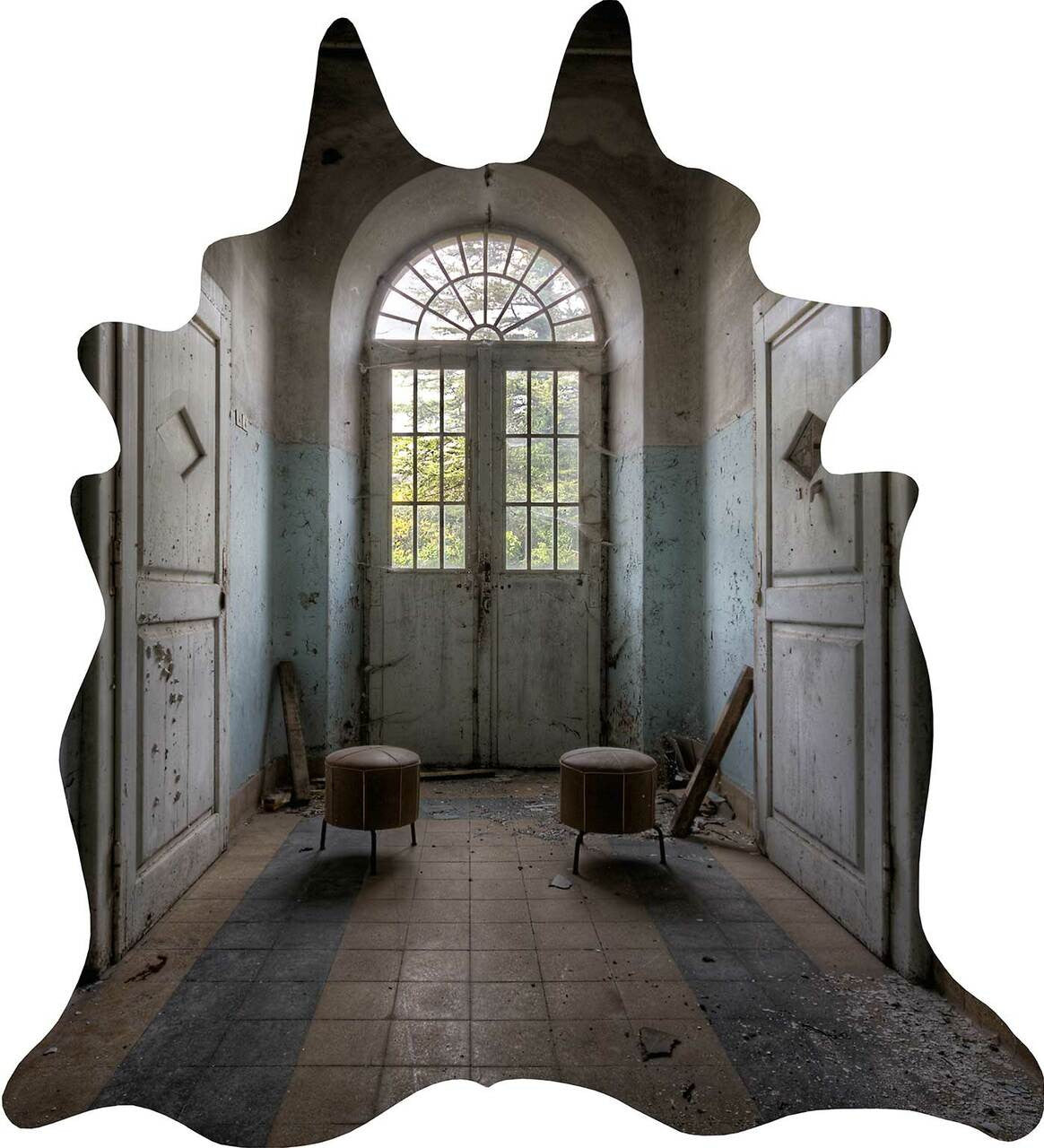Mineheart Rugs Asylum 2 Flachgewebeteppich Grau Waschbar