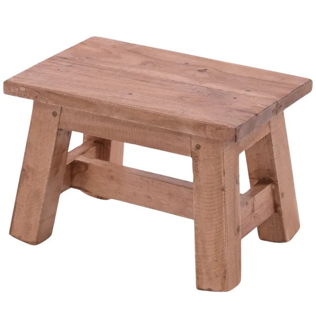 LS-LebenStil Fußhocker Tritthocker Braun Natur 30cm Wurzelholz
