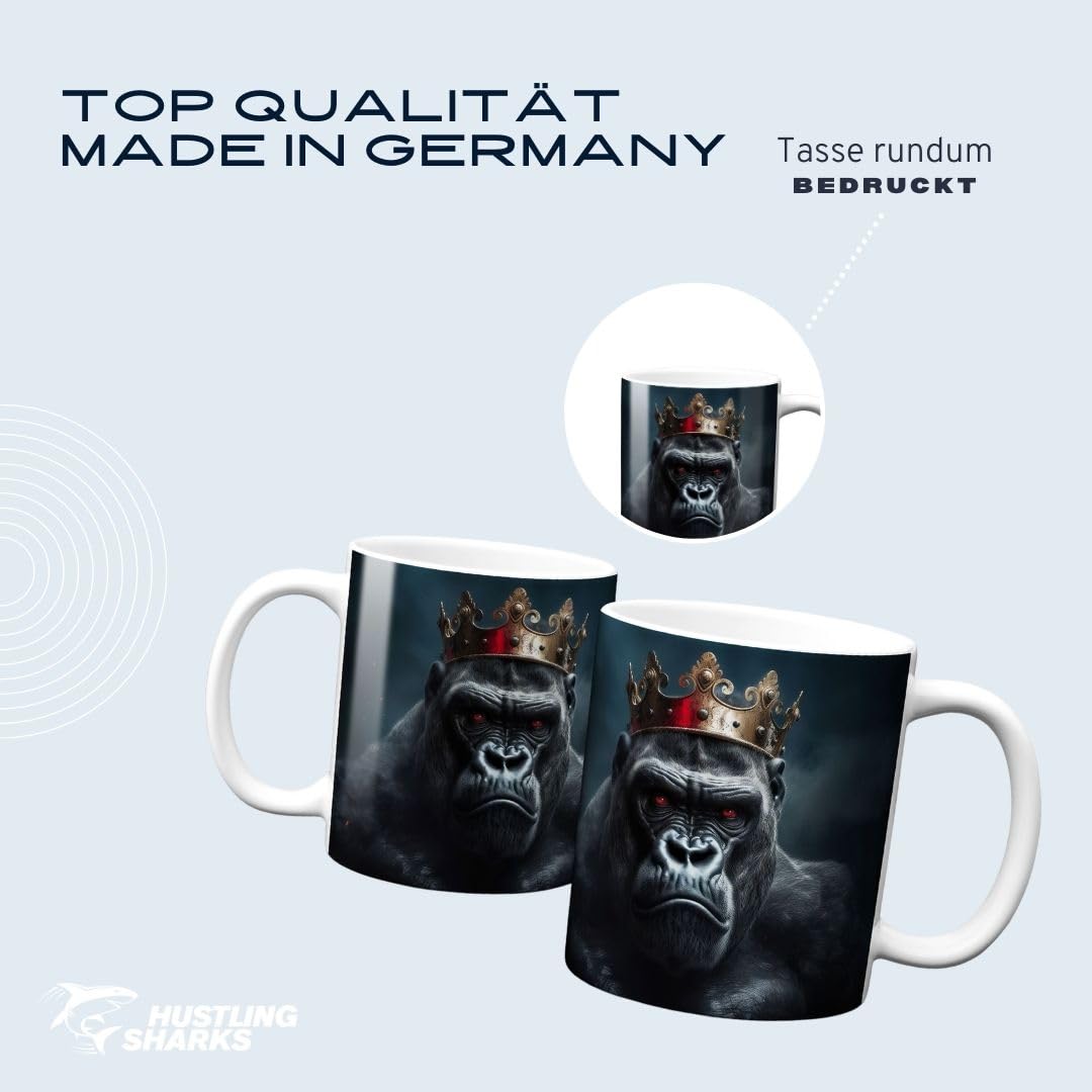 Hustling Sharks Wandbilder Der böse König Tasse 330ml weiß Keramik
