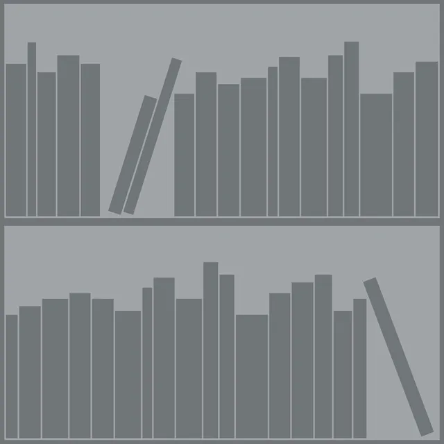 Mineheart Wallpaper Tonal Grey Bookshelf Tapete Rolle grau