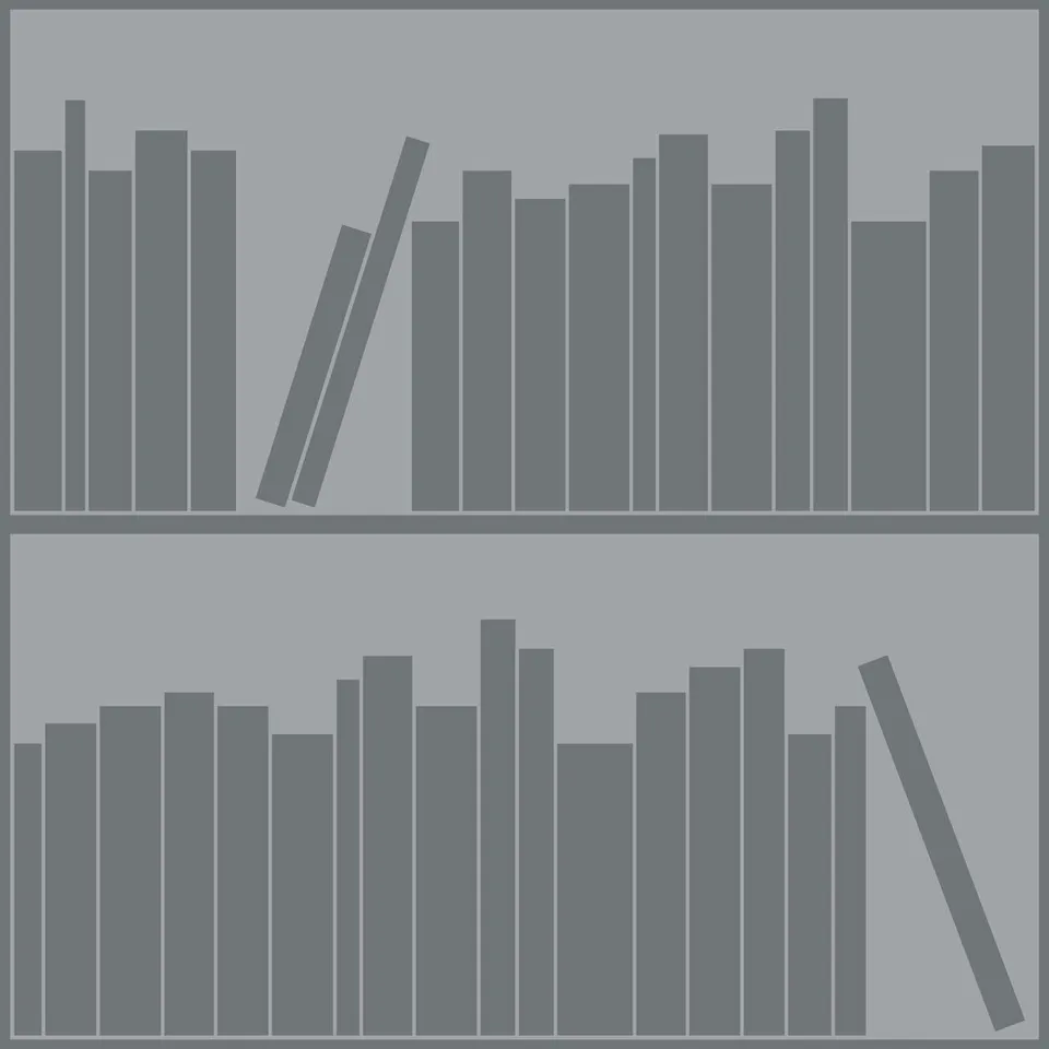 Mineheart Wallpaper Tonal Grey Bookshelf Tapete Rolle grau