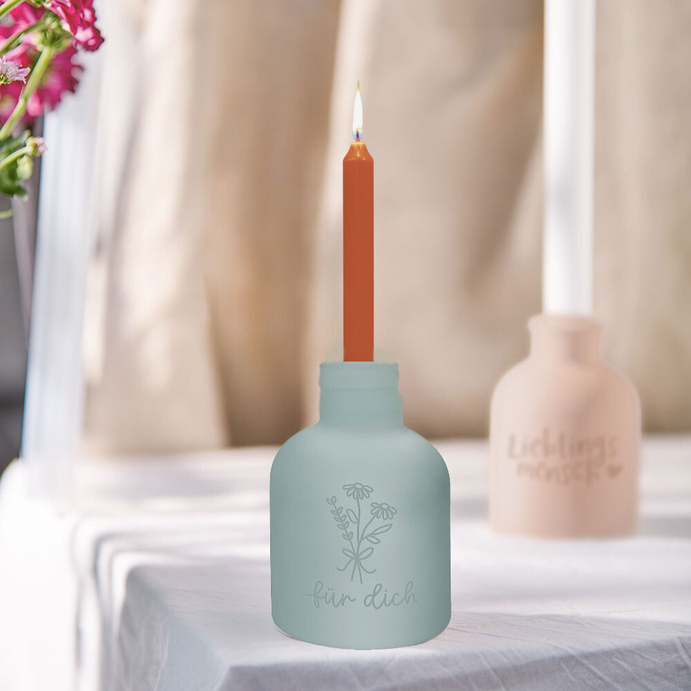 LS-LebenStil Für Dich Tischvase Blumenvase Mint Keramik 10cm