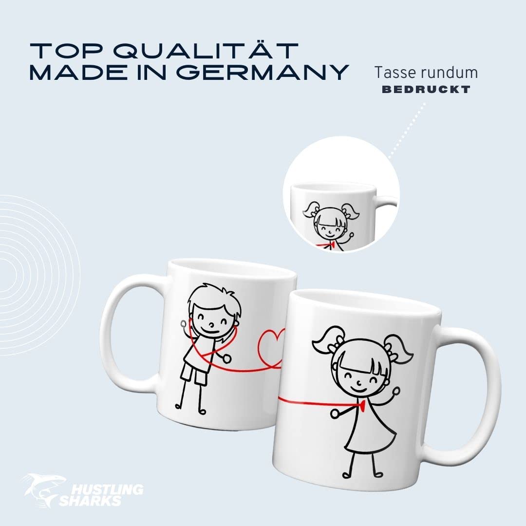 Hustling Sharks Wandbilder Liebe Dich Tasse 330ml weiß Herz