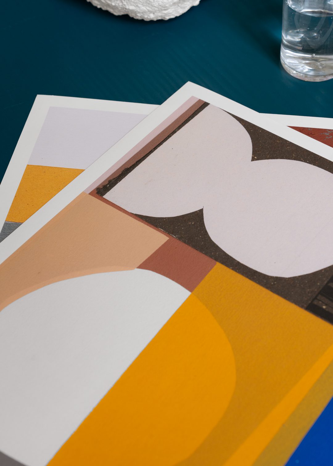 The Poster Club Art Prints Ovebury Poster A4 Blau Abstrakt
