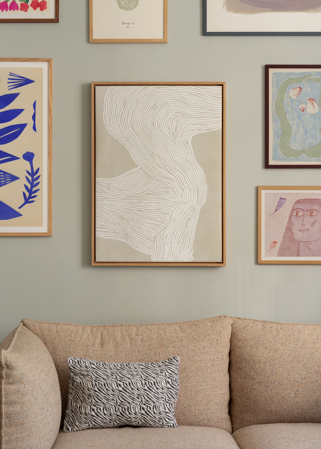 The Poster Club Art Prints The Line No. 08 Leinwand 50x70 cm beige