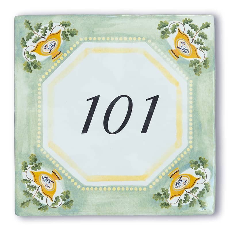 Storytiles Delft Blue Garden Flowers Hausnummer Fliese S 10x10