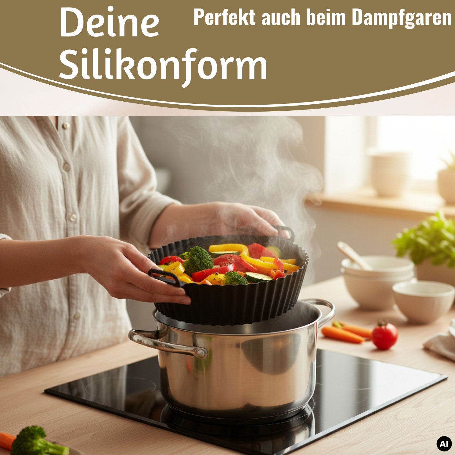 LS-LebenStil Küche & Haushalt Silikonform Rund 20cm 2er Set