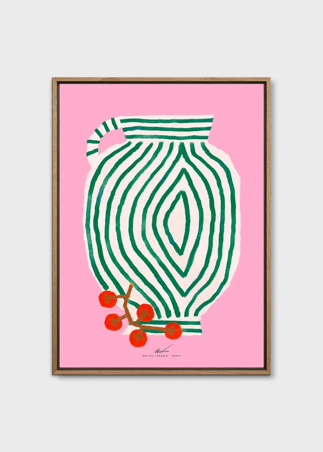 The Poster Club Vase and Currants Poster 30x40 cm grün