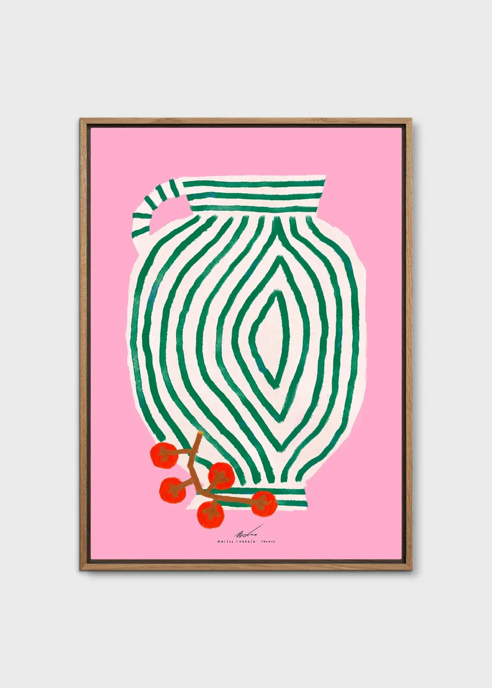 The Poster Club Vase and Currants Poster 30x40 cm grün