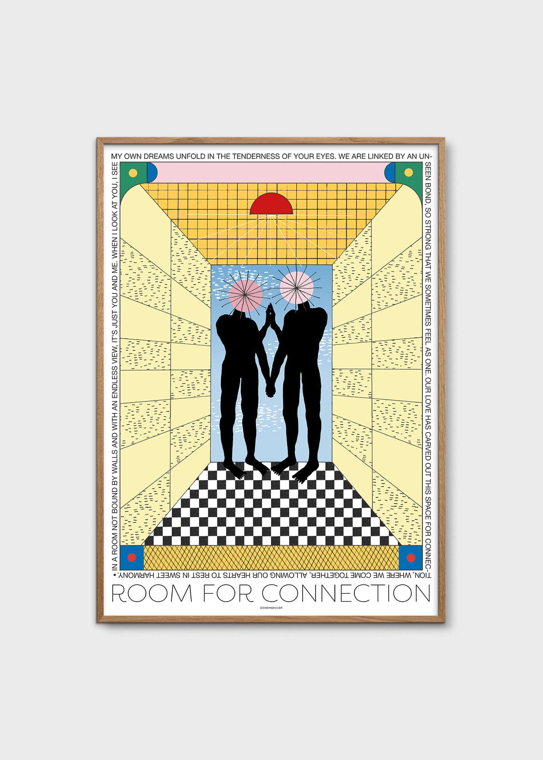 The Poster Club Art Prints Room for Connection Poster 30x40 cm gelb