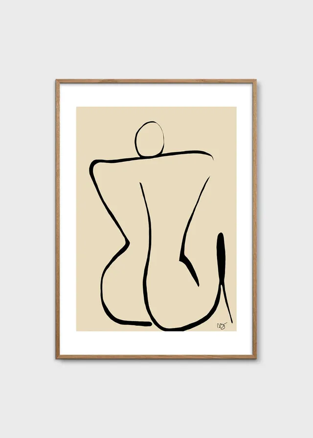 The Poster Club Silhouette Poster 30x40 cm beige
