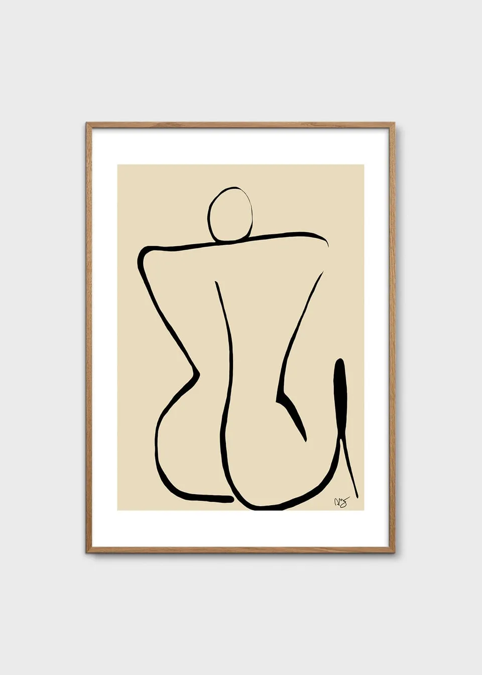 The Poster Club Silhouette Poster 30x40 cm beige