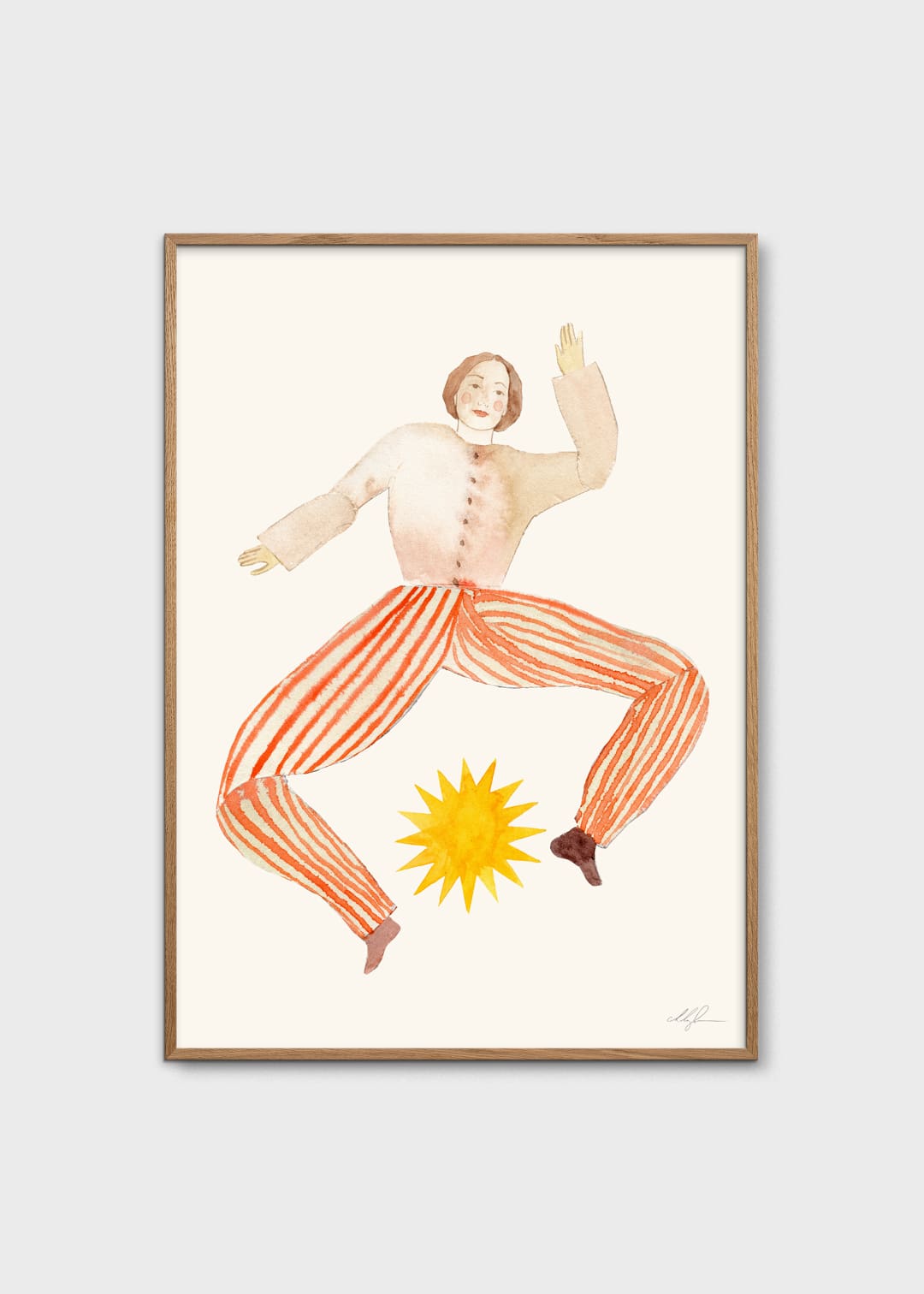 The Poster Club Fun with the Sun Kunstdruck A4 beige rot