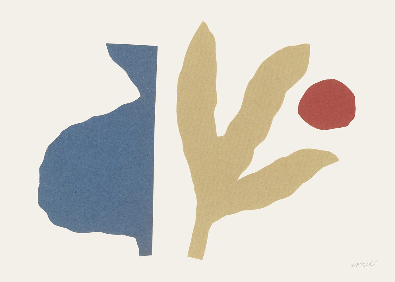 The Poster Club Art Prints February Landscape Poster A4 beige