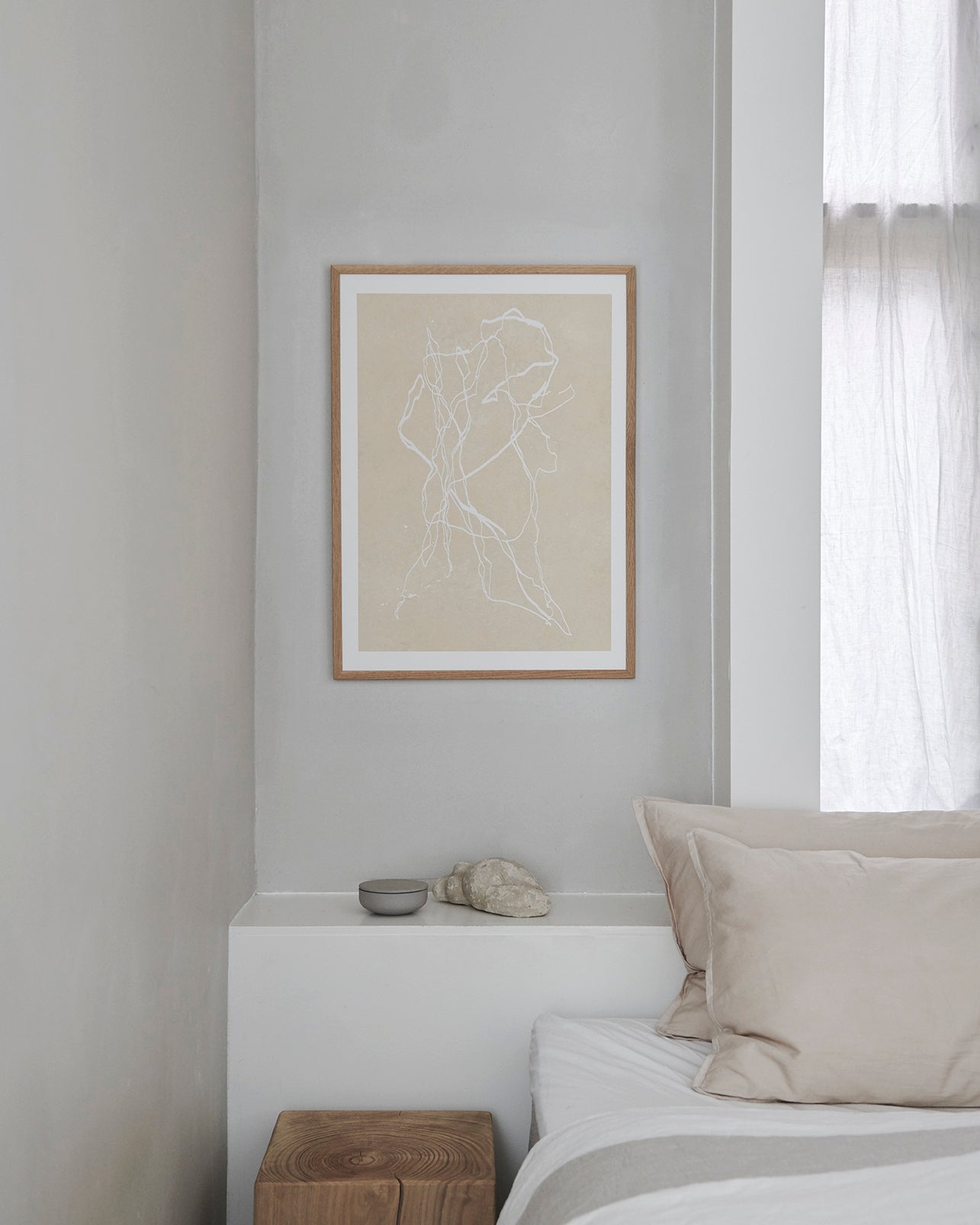 The Poster Club Art Prints One Line No. 03 Poster 30x40 cm beige