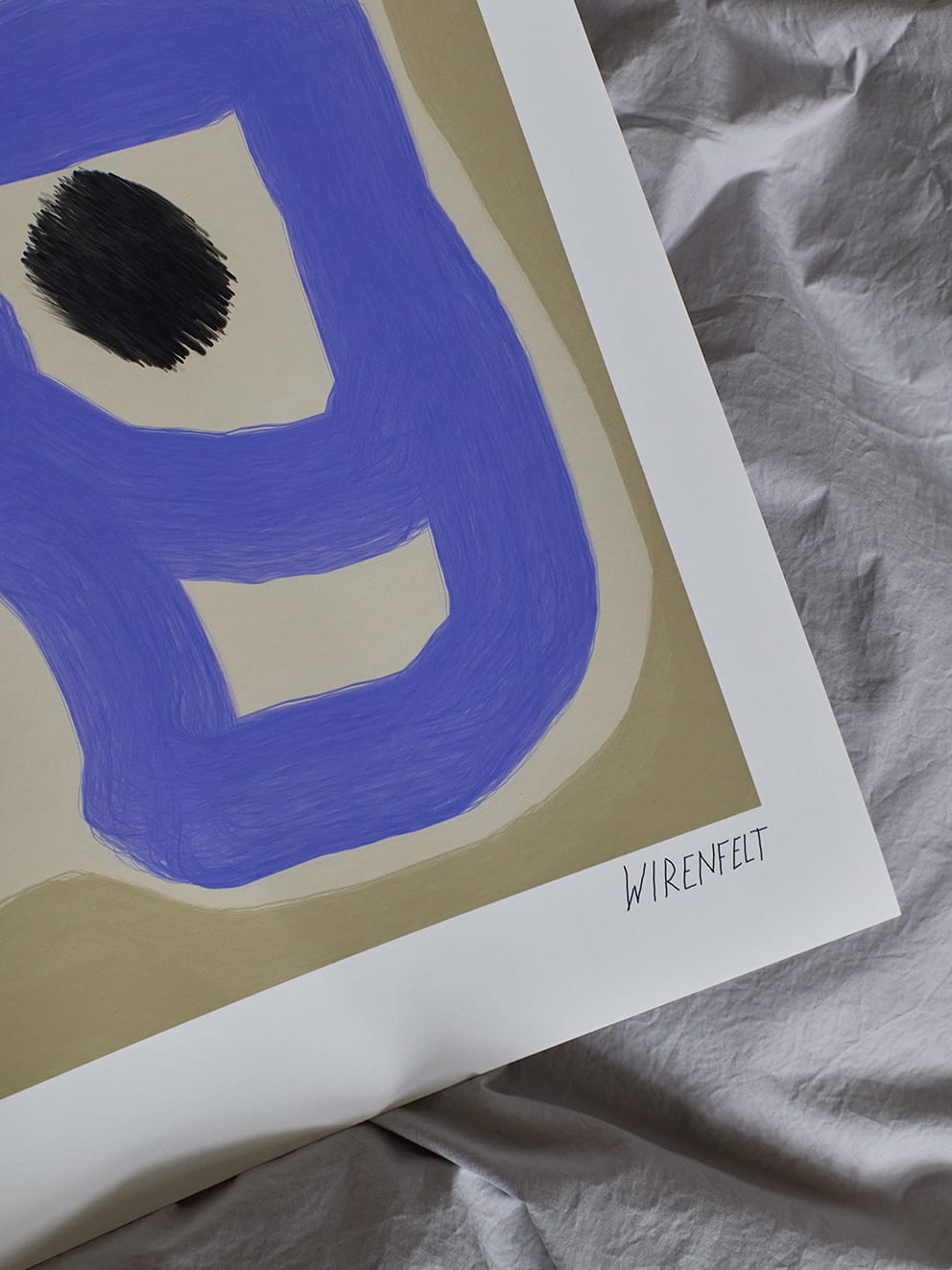 The Poster Club Signe Poster 30x40 cm beige-blau