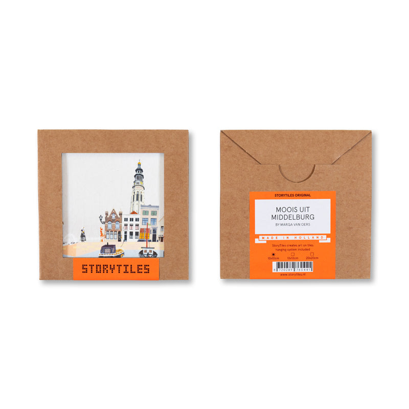Storytiles Delft Blue Moois uit Middelburg Wandfliese 10x10 cm Rosen