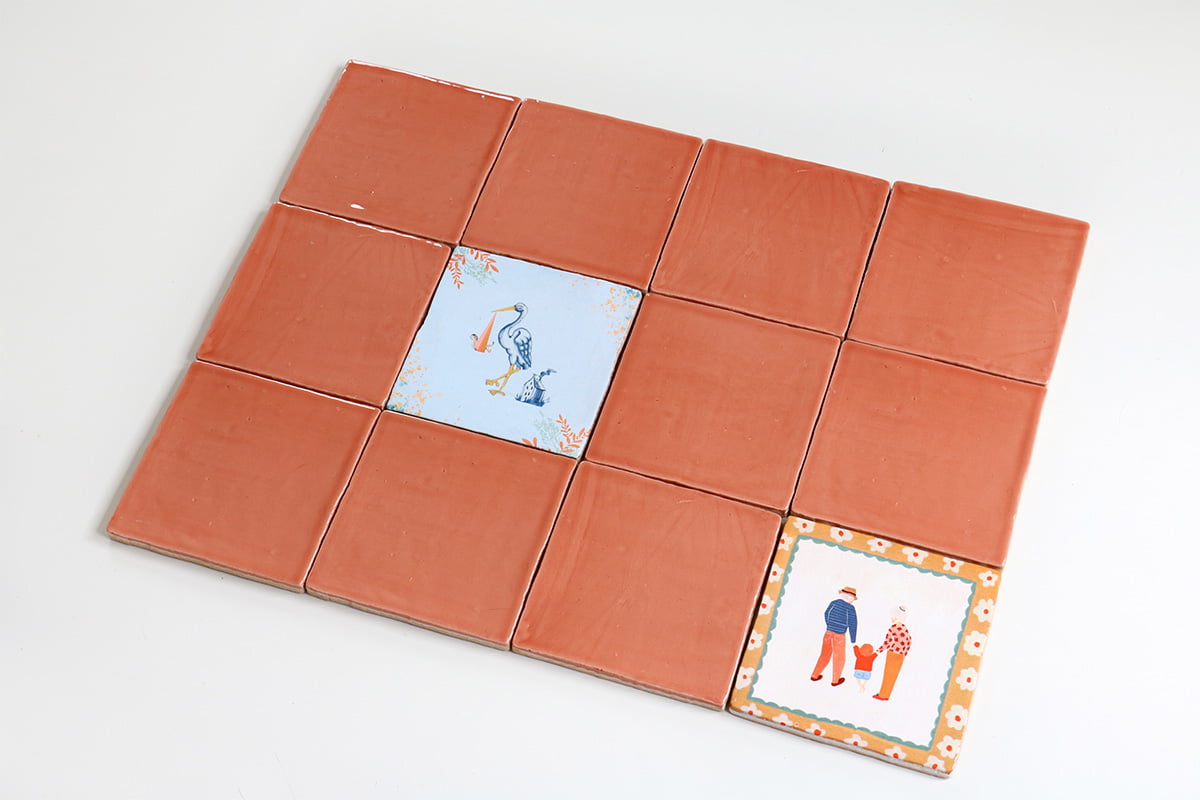 Storytiles Plain tiles Zoete Abrikoos Wandfliese 13x13 cm Apricot