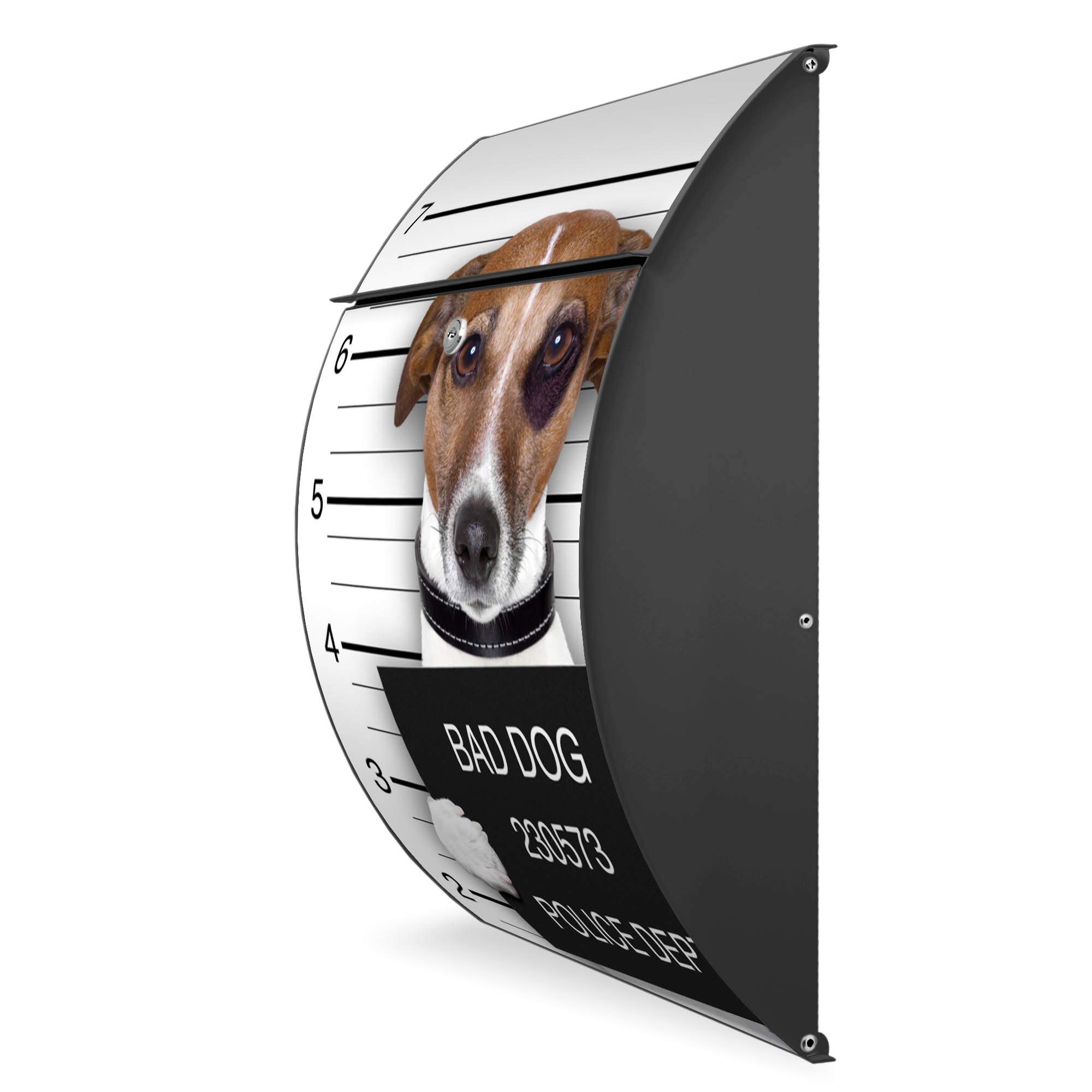 Banjado Riviera Briefkasten Anthrazit Bad Dog A4