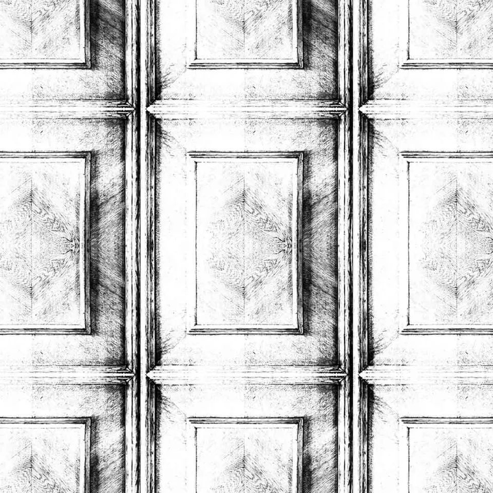 Mineheart Dutch Inlay Panelling Tapete almost white