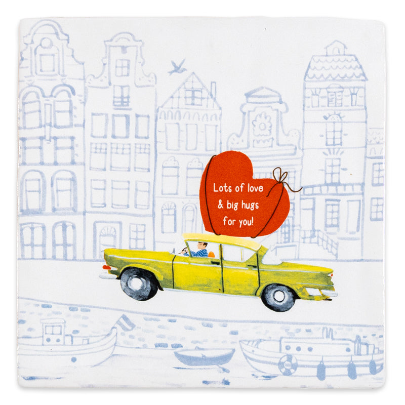 Storytiles Delft Blue Love is on the way Wandfliese S 10x10 cm
