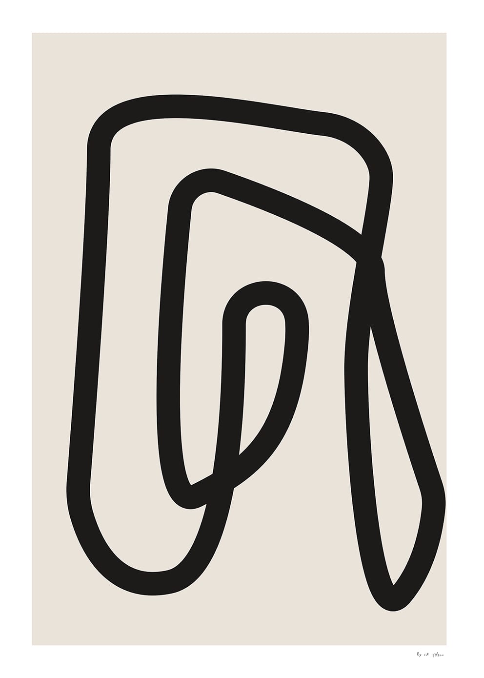 The Poster Club Simple Object 12 Poster 50x70 beige