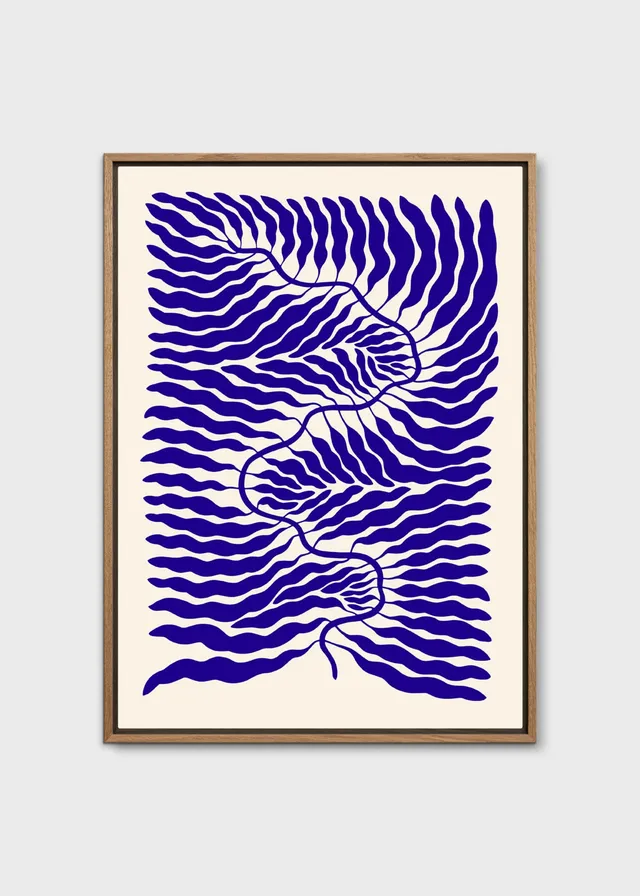 The Poster Club Little Blue Leinwandbild 30x40 cm blau