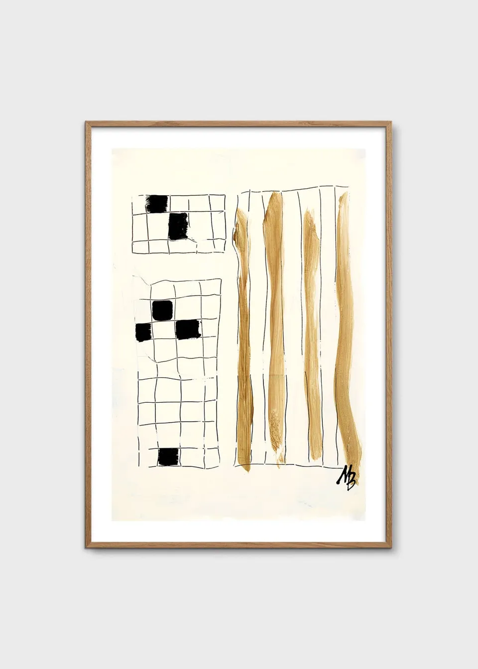 The Poster Club Abstract Carpets Poster 30x40 cm beige