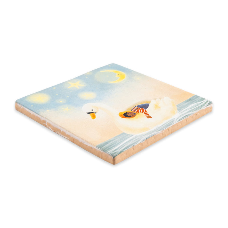 Storytiles Delft blue Loaded with love 1 Wandfliese S Schwan