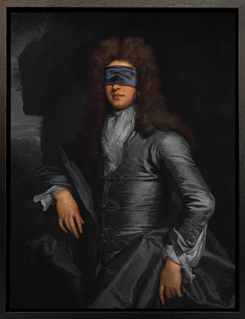 Mineheart Blindfold 3 Leinwandbild schwarz 40x50cm gerahmt