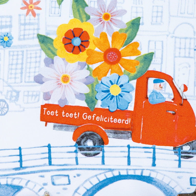 StoryTiles Delft Blue Flower Delivery Fliese 10x10 cm