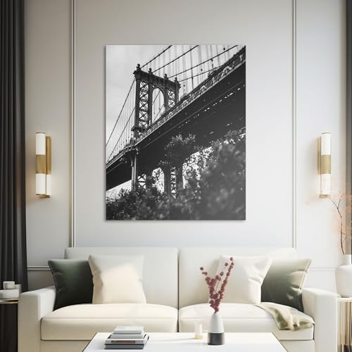 Hustling Sharks Wandbilder Brücke im urbanen Schatten Leinwand 105x70 cm