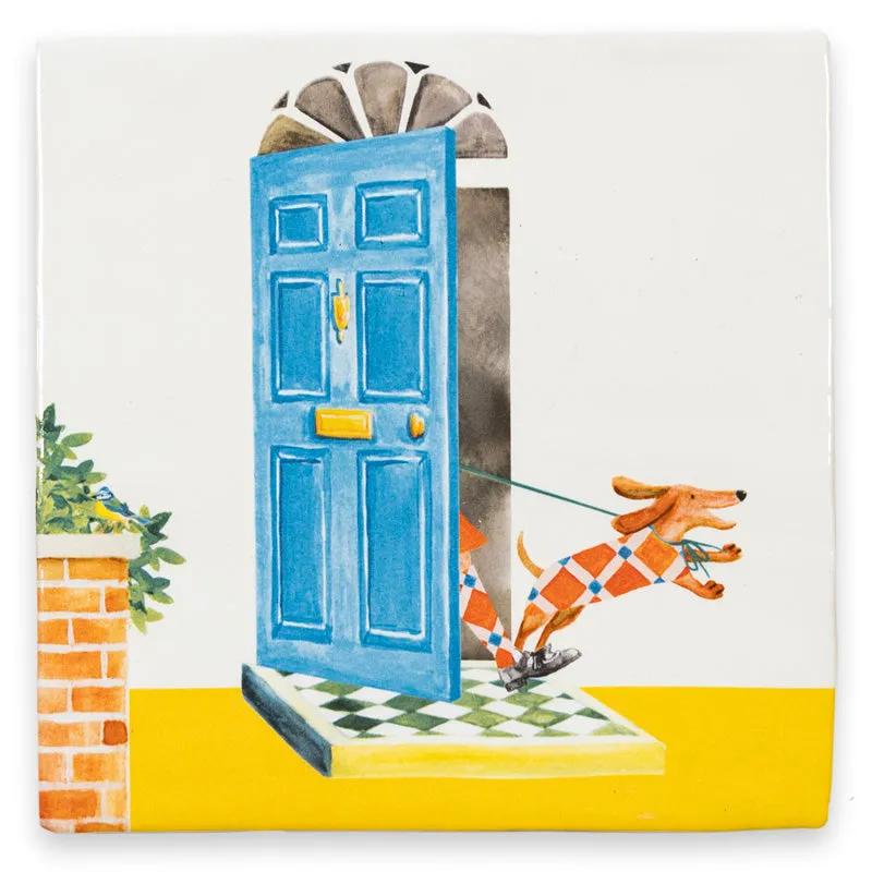 Storytiles Delft blue My dog & I Wandfliese S 10x10 cm Hund