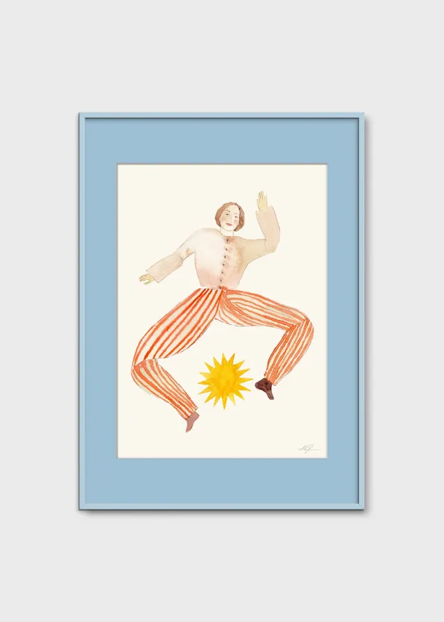 The Poster Club Fun with the Sun Kunstdruck A4 beige rot