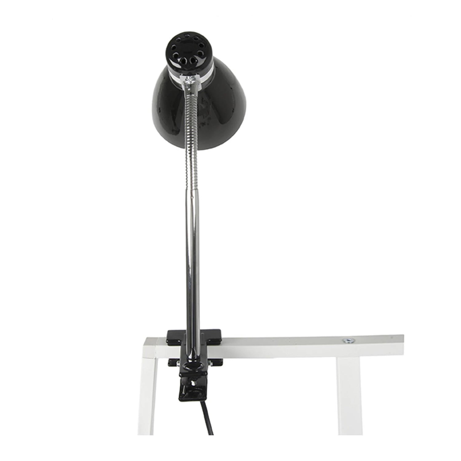 LS-LebenStil List LED Klemmlampe Schwarz 39cm E27