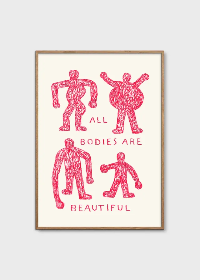 The Poster Club All Bodies Are Beautiful Poster A4 rot