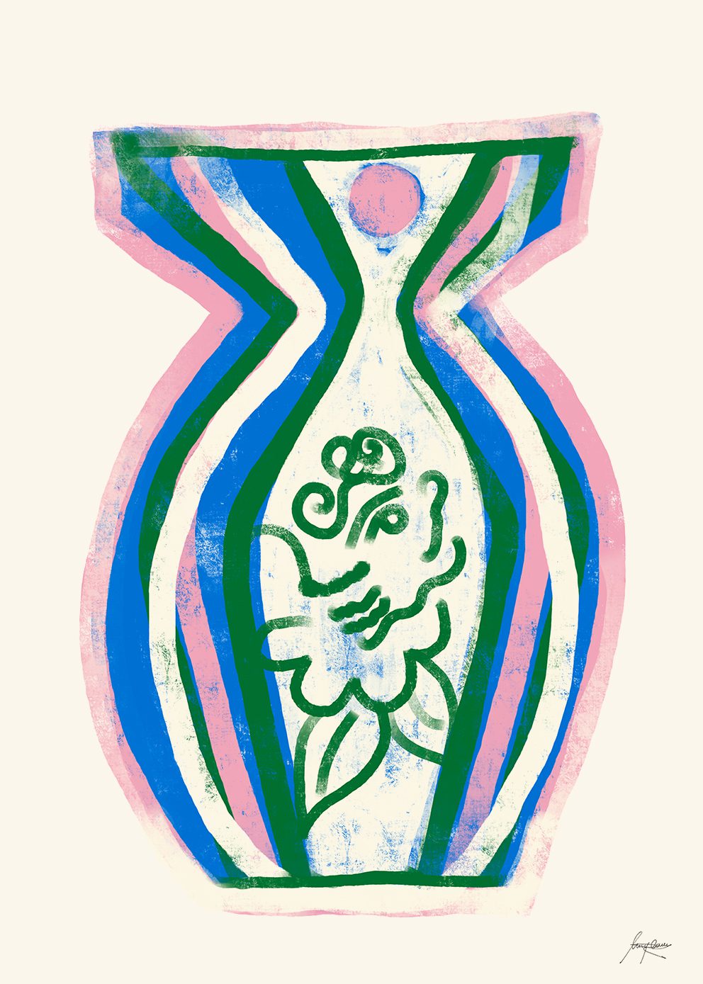 The Poster Club Art Prints Summer Vase 02 Poster 30x40 cm Vase