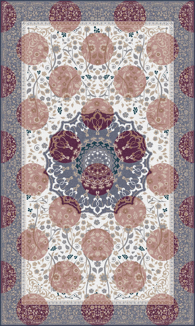 Mineheart Princely Purple Teppich Muster 20x20cm lila