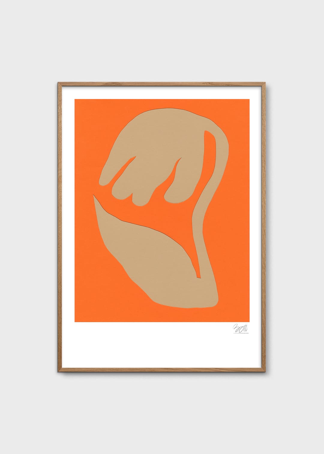 The Poster Club Secret Garden Kunstdruck A4 Botanik Orange