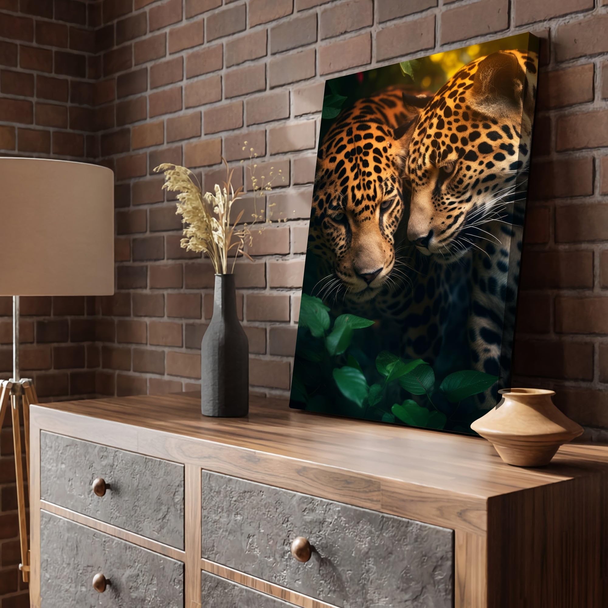Hustling Sharks Wandbilder Jaguar Romantic Wandbild 40x60 cm