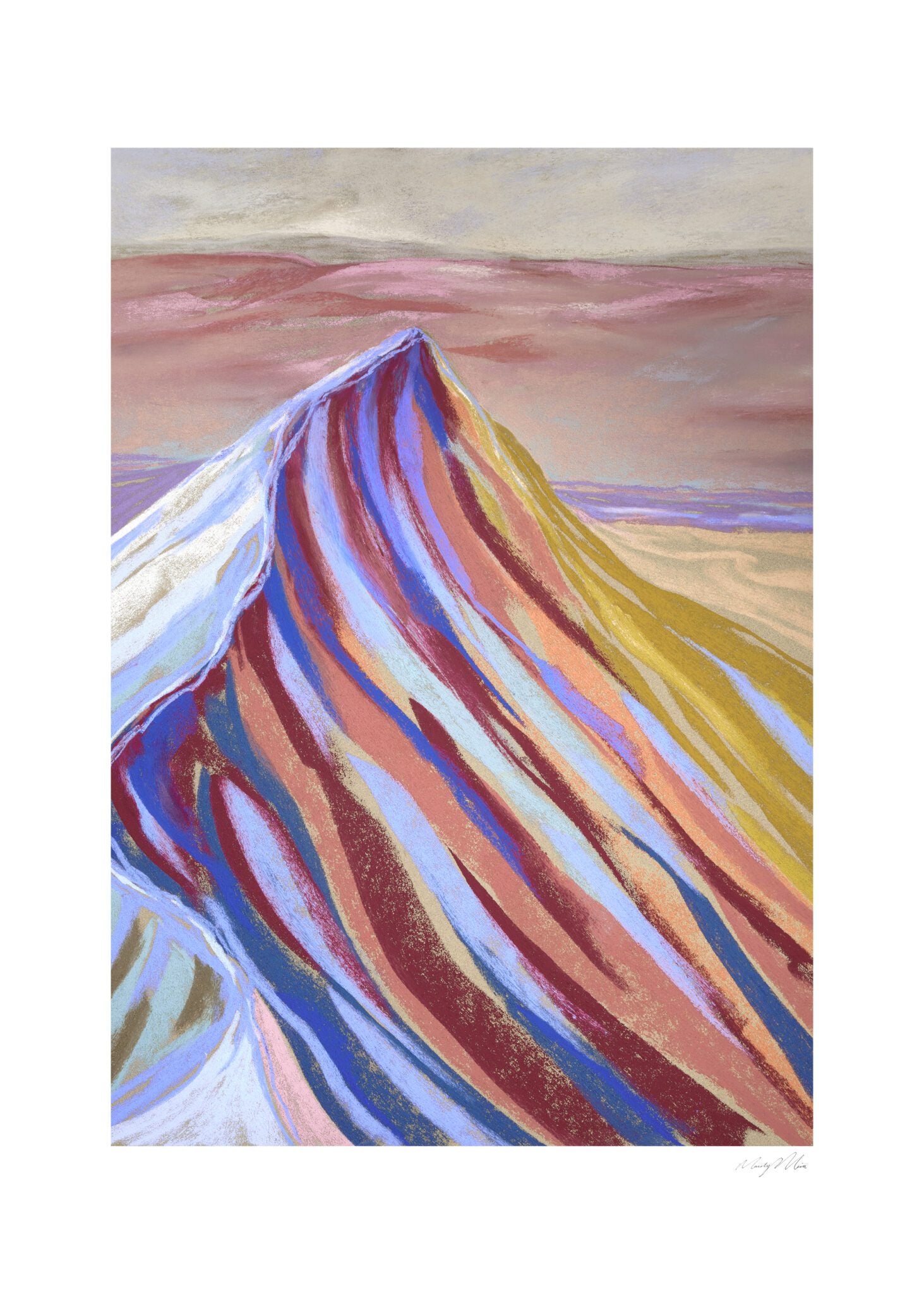 The Poster Club Velvet Peak II Poster 30x40 cm blau rosa
