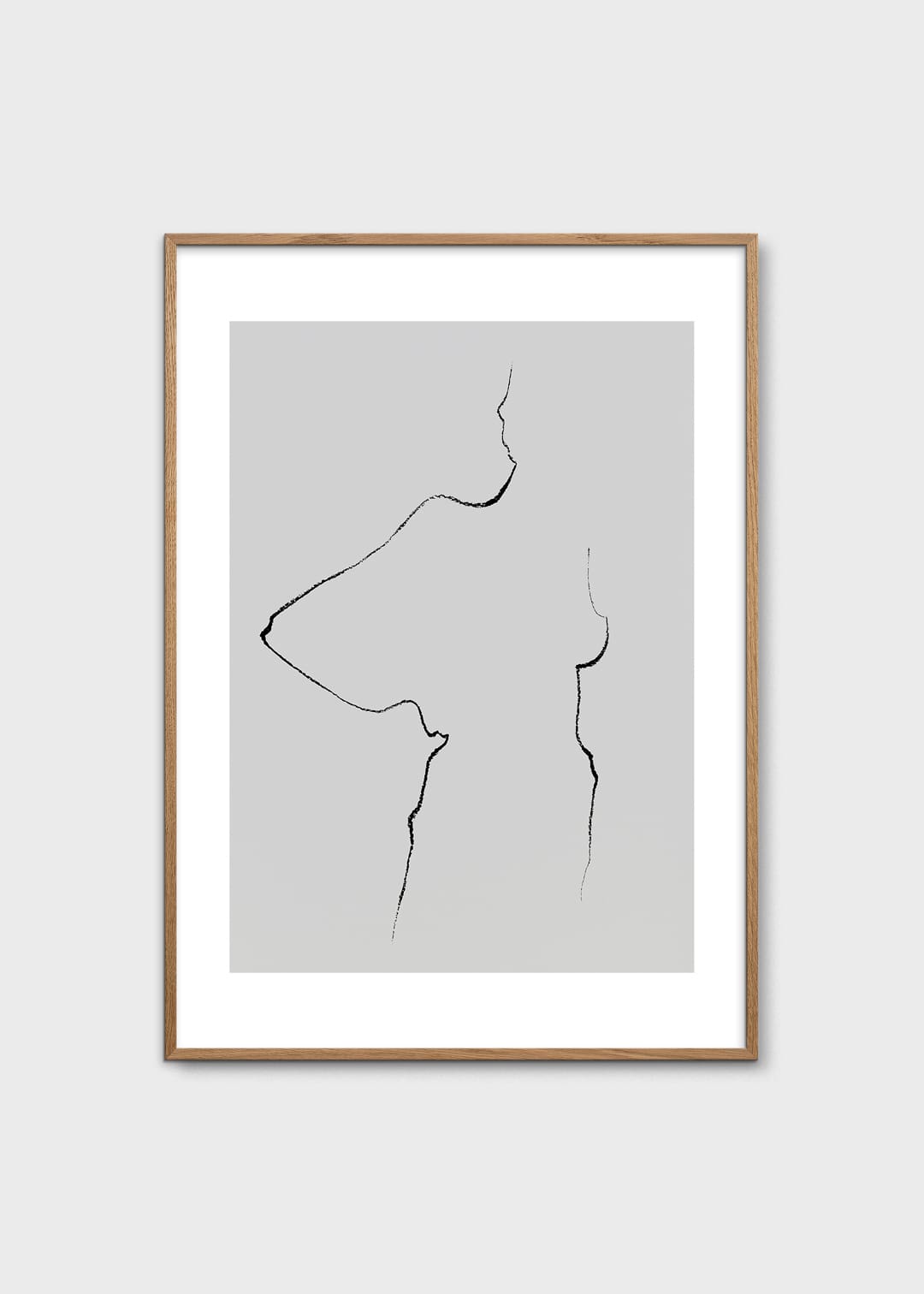 The Poster Club Art Prints Charlotte Poster 30x40 cm grau