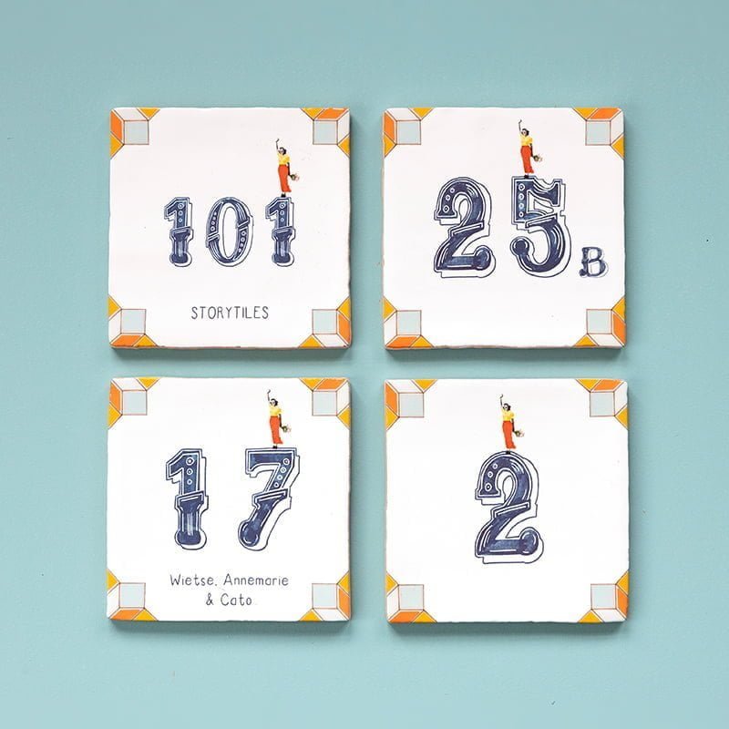 Storytiles Delft Blue t Meisje telt Fliese S 10x10 cm personalisiert