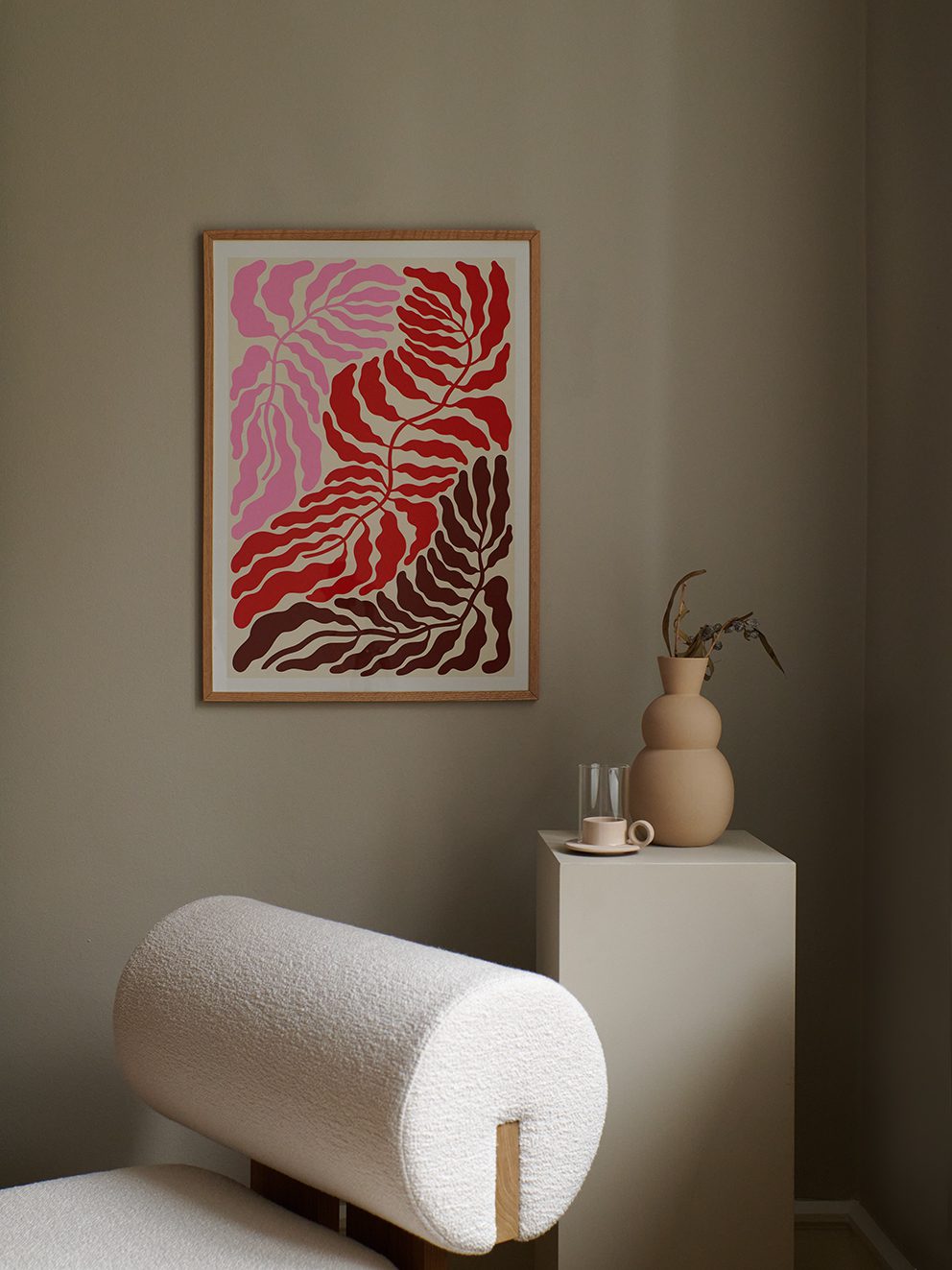 The Poster Club Triple 03 Kunstdruck 30x40 cm rosa