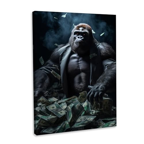 Hustling Sharks Wandbilder Gorilla Money Wandbild 60x90 cm