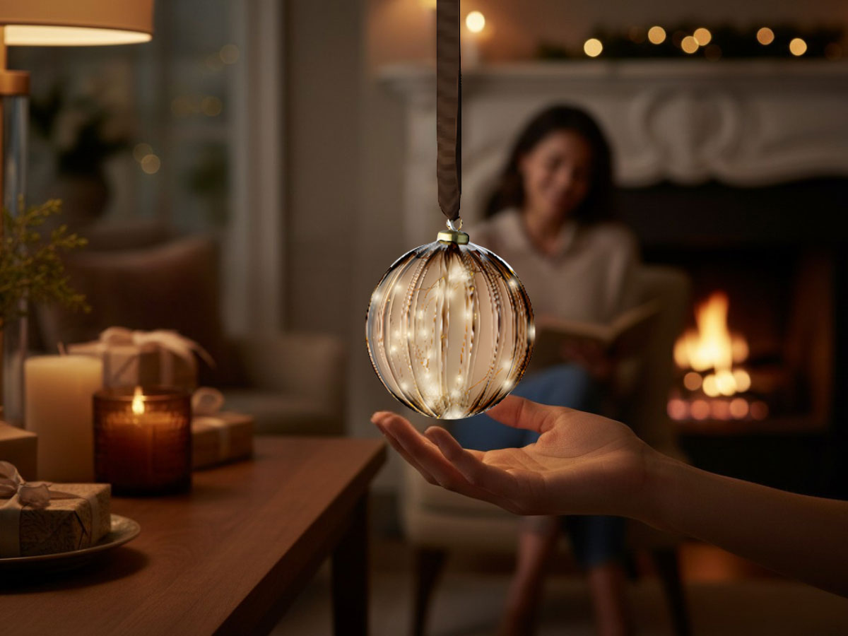 LS-LebenStil Möbel & Wohnen Kampen Lichtkugel 14 cm 30 LED